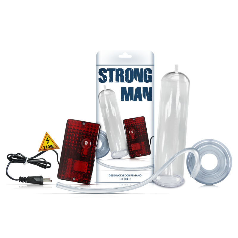 Bomba Peniana Strong Man Elétrico 110W Munas Moda Intima Sex Shop