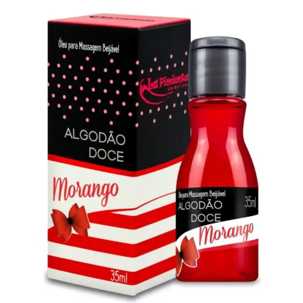 Óleo beijável sabor algodão doce morango 35ml