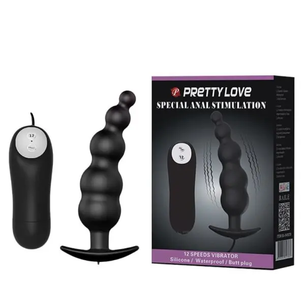 Plug anal com vibro escalonado