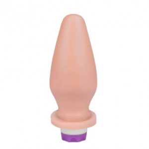 Plug Anal Grande - Vibro - Creme 12,5 x 5,5 cm