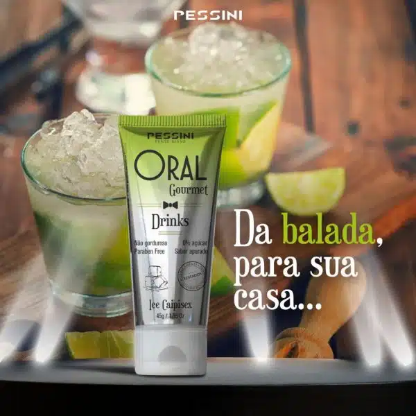 ORAL GOURMET GEL BEIJÁVEL QUE ESFRIA DE ICE CAIPISEX 35ML/45G PESSINI