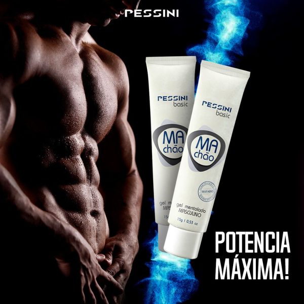 Machão Gel Mentolado Masculino Prolongador De Ereção Linha Basic 15g Pessini