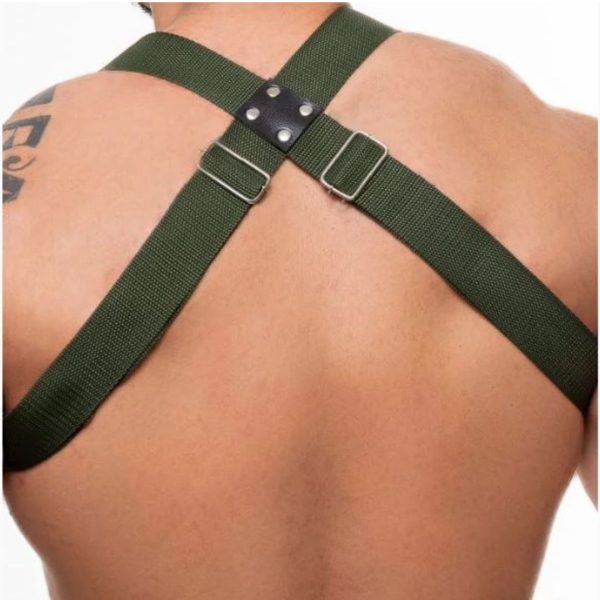 Arreio Harness Masculino H Nylon Verde Musgo sdclothing