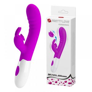 Vibrador com estimulador clitoriano simulador de sexo oral com línguas Munas Moda Intima