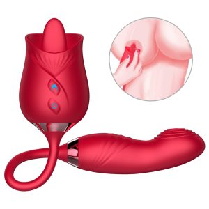 Vibrador Duplo com 10 Movimentos de Língua e Pulsação Vip Mix