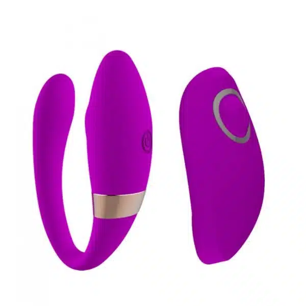 Vibrador de luxo para casais com pontas duplas e hastes flexisiveis. Possui 10 modos de vibrações - CD031- VIP MIX