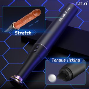 Vibrador 2 em 1 Pênis realístico Estimulador de língua Modos de vai e vem Vibrador com aquecimento Silicone de alta qualidade Brinquedo sexual premium Experiência íntima Prazer solo ou a dois Vibrador recarregável USB Tecnologia de prazer inovadora Vibrador seguro para o corpo Sensação realista Intensidade ajustável Brinquedo sexual versátil