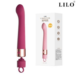 Vibrador Estimulador Ponto G Vibração Recarregável Silicone ABS Função de aquecimento Kit 1+1 Estimulação íntima