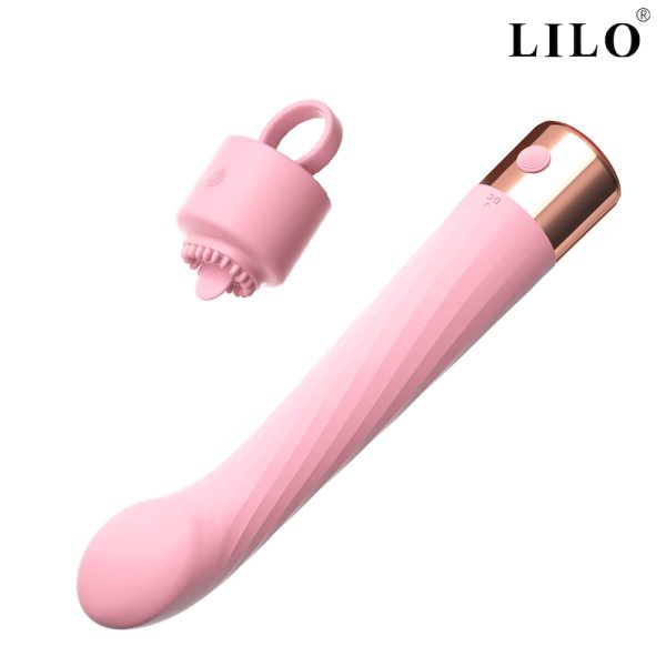 Vibrador Estimulador Ponto G Vibração Recarregável Silicone ABS Função de aquecimento Kit 1+1 Estimulação íntima