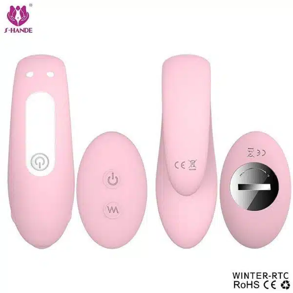 Vibrador Winter-RTC Vibrador para casais Vibrador recarregável USB Acessório íntimo à prova d'água Vibrador com controle remoto Brinquedo sexual para casais Sensações íntimas compartilhadas Vibrador de silicone seguro Modos de vibração variados Experiência sexual inovadora para casais