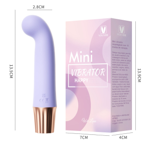 Mini Vibrador Recarregável Vibrador 10 Modos Estimulador Corporal Versátil Vibrador de Silicone Massageador Íntimo Portátil Acessório para Estimulação Sensorial Vibrador Compacto USB Brinquedo Sexual Discreto Vibrador para Zonas Erógenas Massageador Pessoal Recarregável