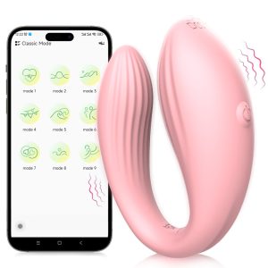 Vibrador para Casal Vibrador em Forma de C Estimulador de Ponto G e Clitóris Vibrador Controlado por App Brinquedo Sexual Tecnológico Vibrador 10 Modos Acessório Íntimo para Casais Vibrador de Silicone Flexível Prazer Compartilhado Vibrador Recarregável USB