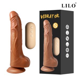 Prótese Realística com Controle Remoto Vibrador com 10 Modos Prótese com Rotação Brinquedo Sexual Realístico Prótese com Ventosa Vibrador Recarregável Prótese de Silicone Brinquedo Erótico com Controle Privacidade na Compra de Produtos Íntimos Atendimento Personalizado em Sex Shop Online