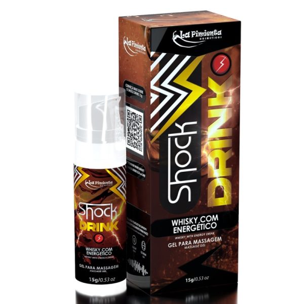 SHOCK DRINK - Vibrador Líquido Excitante Aroma Whisky com Energético 15g