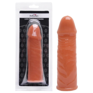 Capa Peniana 15x4,5cm, Extensão Peniana Silicone, Aumento de Dimensões, Silicone Médico, Acessório Íntimo, Potencializador de Prazer, Brinquedo Erótico, Estimulador Sexual, hotflowers