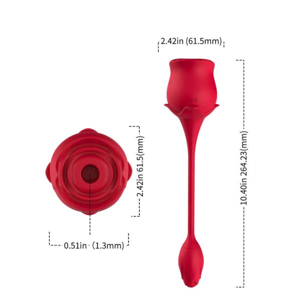 Vibrador Duplo Flexível em Formato de Rosa - Image 2